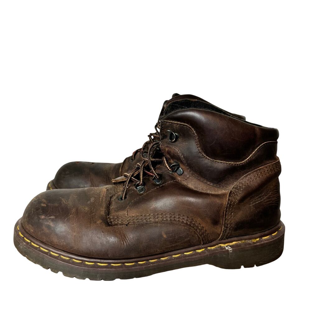 Dr. Martens 7735 Gaucho Safety Boots Men’s 12 Brown Leather Distressed England